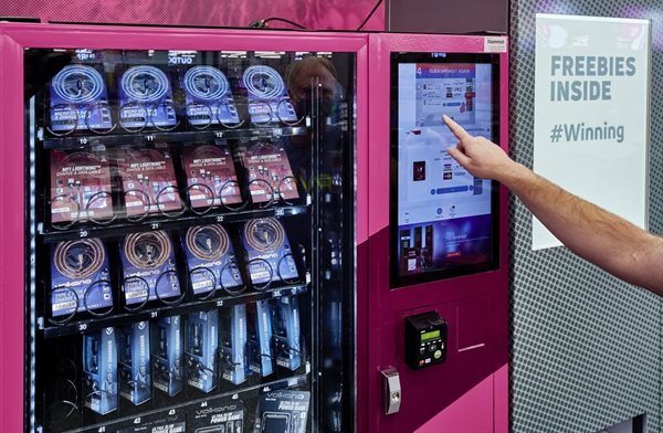 Vending machines housing free samples