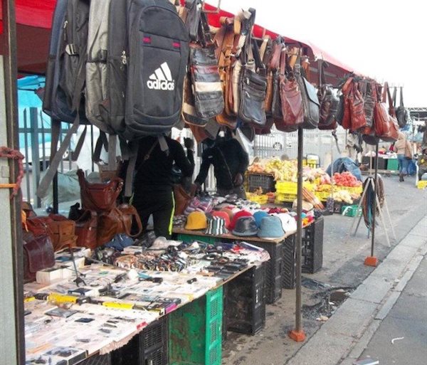 There were no customers at Ali Dop’s leather bag and clothing stall. “I have been sitting here for two hours, but not a single person has even asked how much,” he said.