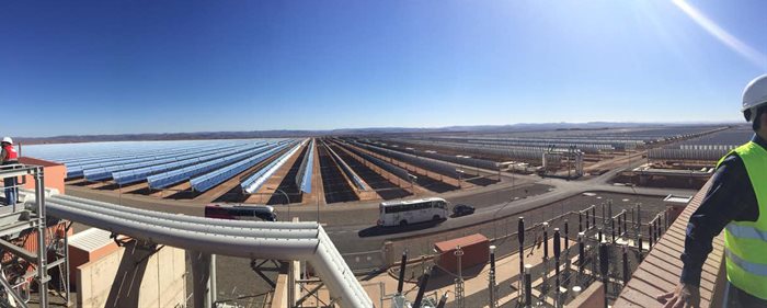 The world’s largest concentrated solar plant, based in Morocco. | Photo: Irena/Flickr, CC BY-NC-ND